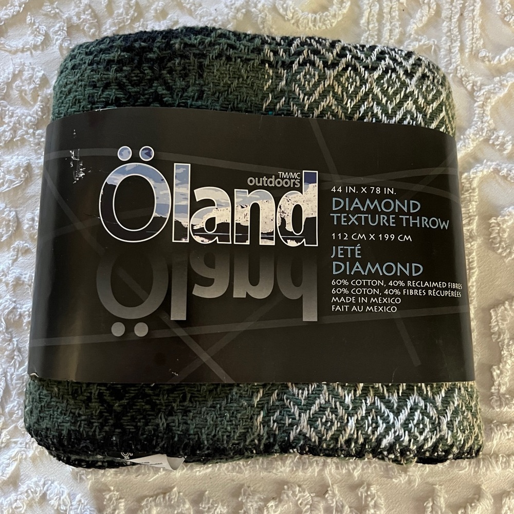 NWT Oland Diamond Texture Throw